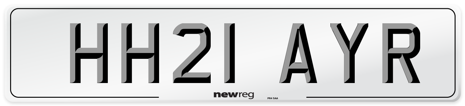 HH21 AYR Number Plate from New Reg